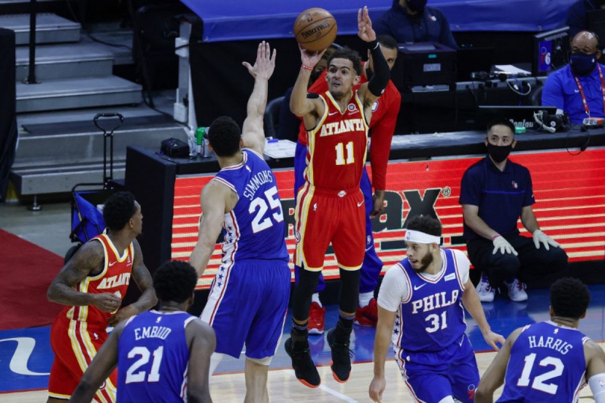 Hawks bangkit dan ungguli Sixers 3-2 pada gim kelima