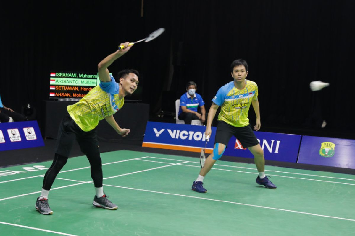 Hendra/Ahsan akui belum temukan permainan  terbaik hadapi Rian/Reza