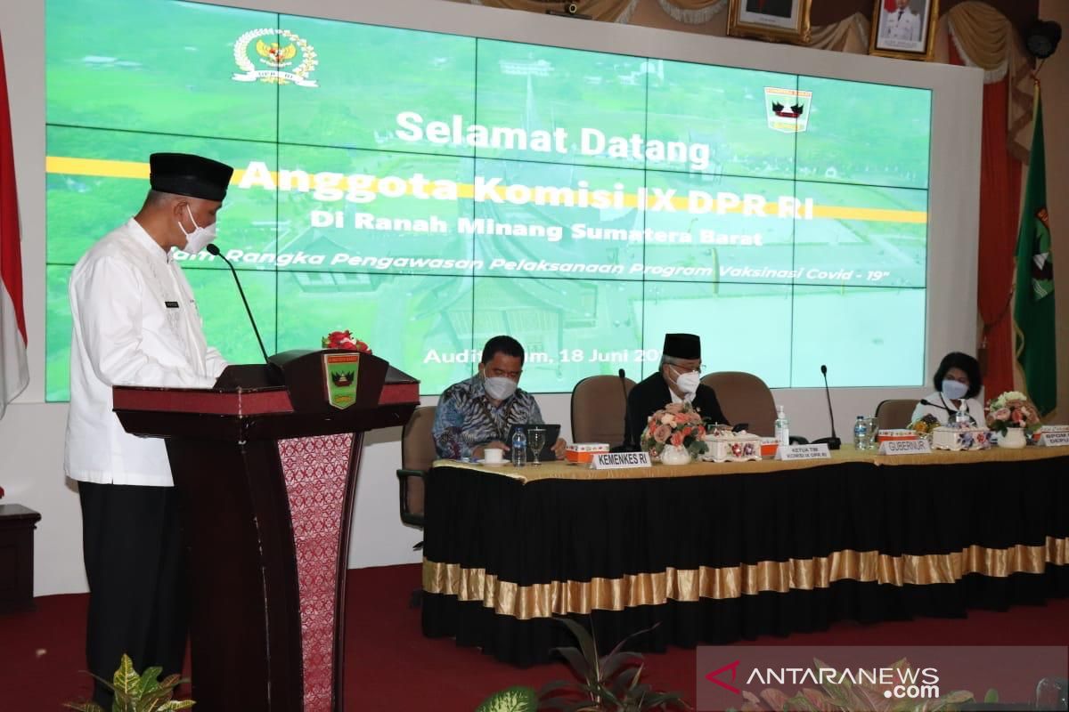 Gubernur Mahyeldi berharap Komisi IX DPR RI beri dukungan penanganan COVID-19