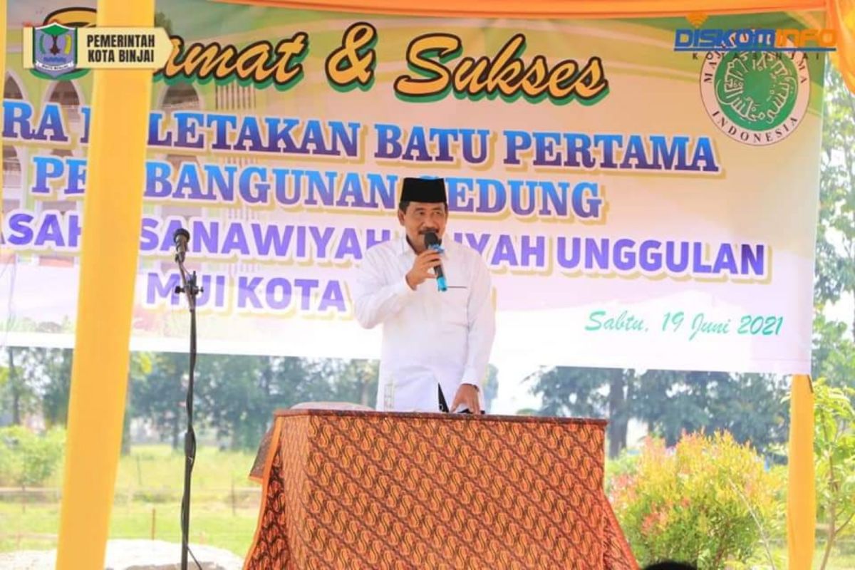 Wali Kota Binjai letakkan batu pertama pembangunan sekolah unggulan MUI