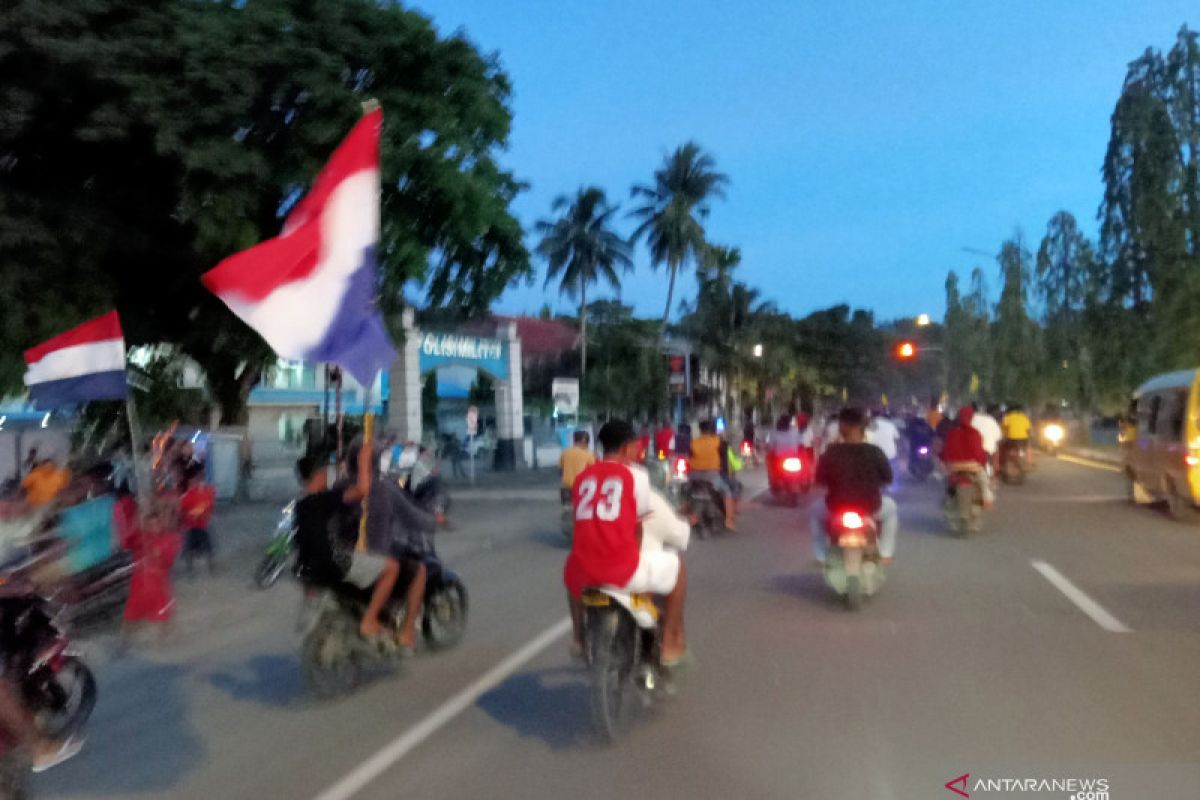 Penggemar Piala Eropa di Papua Barat konvoi, protokol kesehatan diabaikan