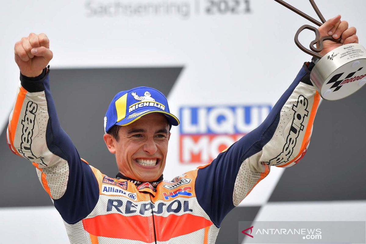 MotoGP, Marquez pada dasarnya 'menang dengan satu lengan' di Sachsenring