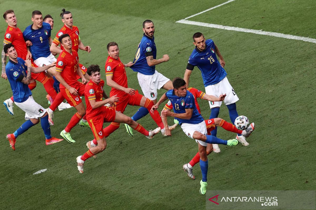 Tim nasional Italia menundukkan Wales 1-0