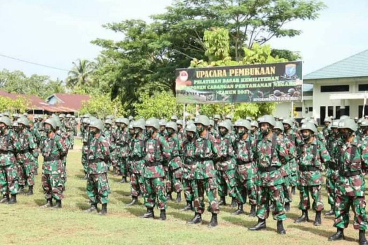 Latsarmil komponen cadangan di Rindam XII/Tpr diikuti sebanyak 500 sukarelawan