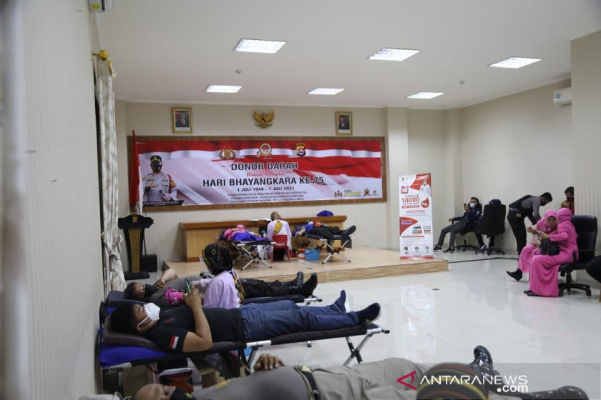 Sambut Hut Bhayangkara Polresta Tangerang Gelar Donor Darah Massal Antara News
