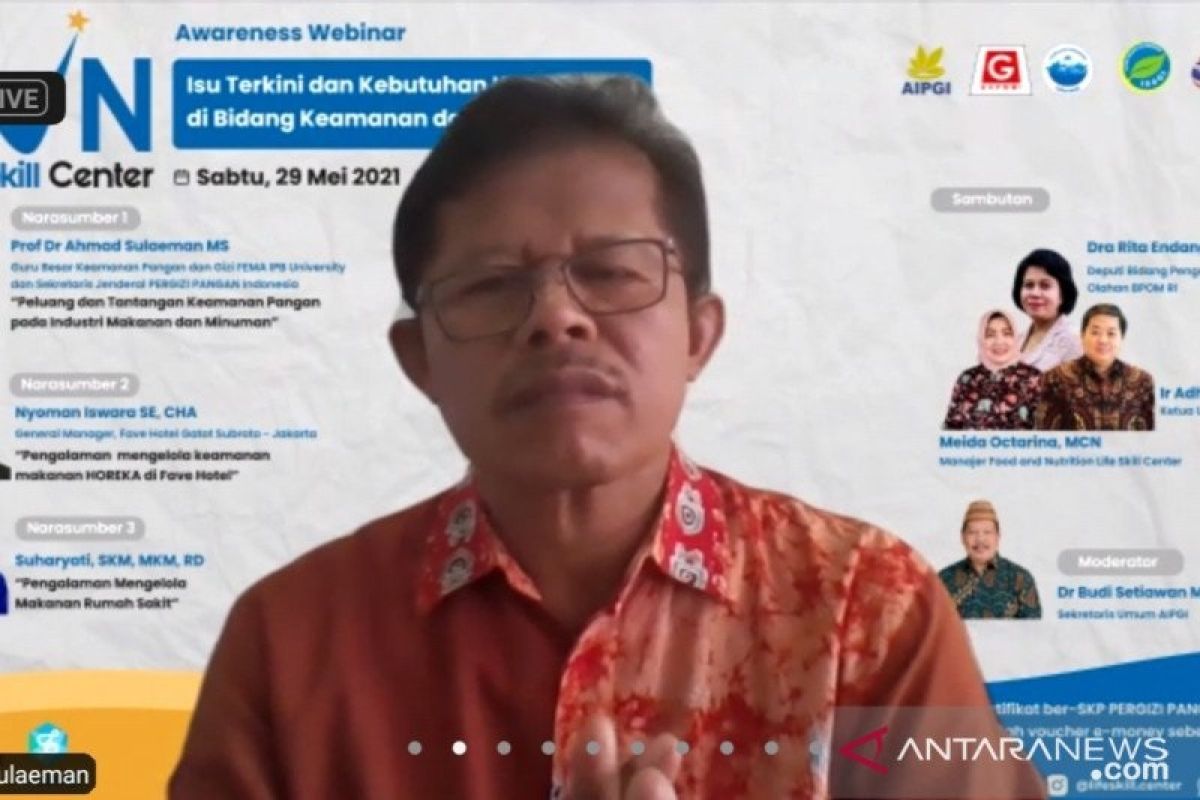 Pakar: Produsen pangan harus miliki pemahaman dan keterampilan sistem keamanan