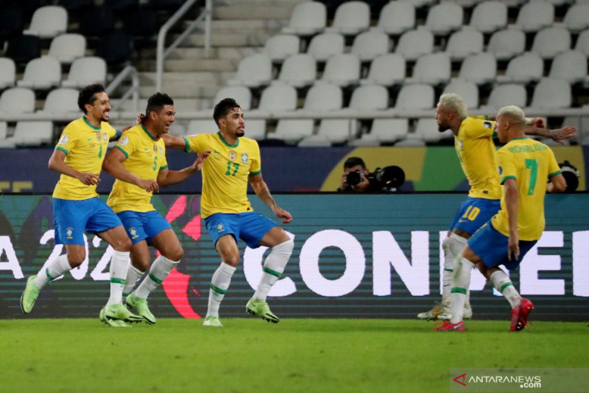 Gol penghujung Casemiro pastikan Brazil menang 2-1 atas Kolombia