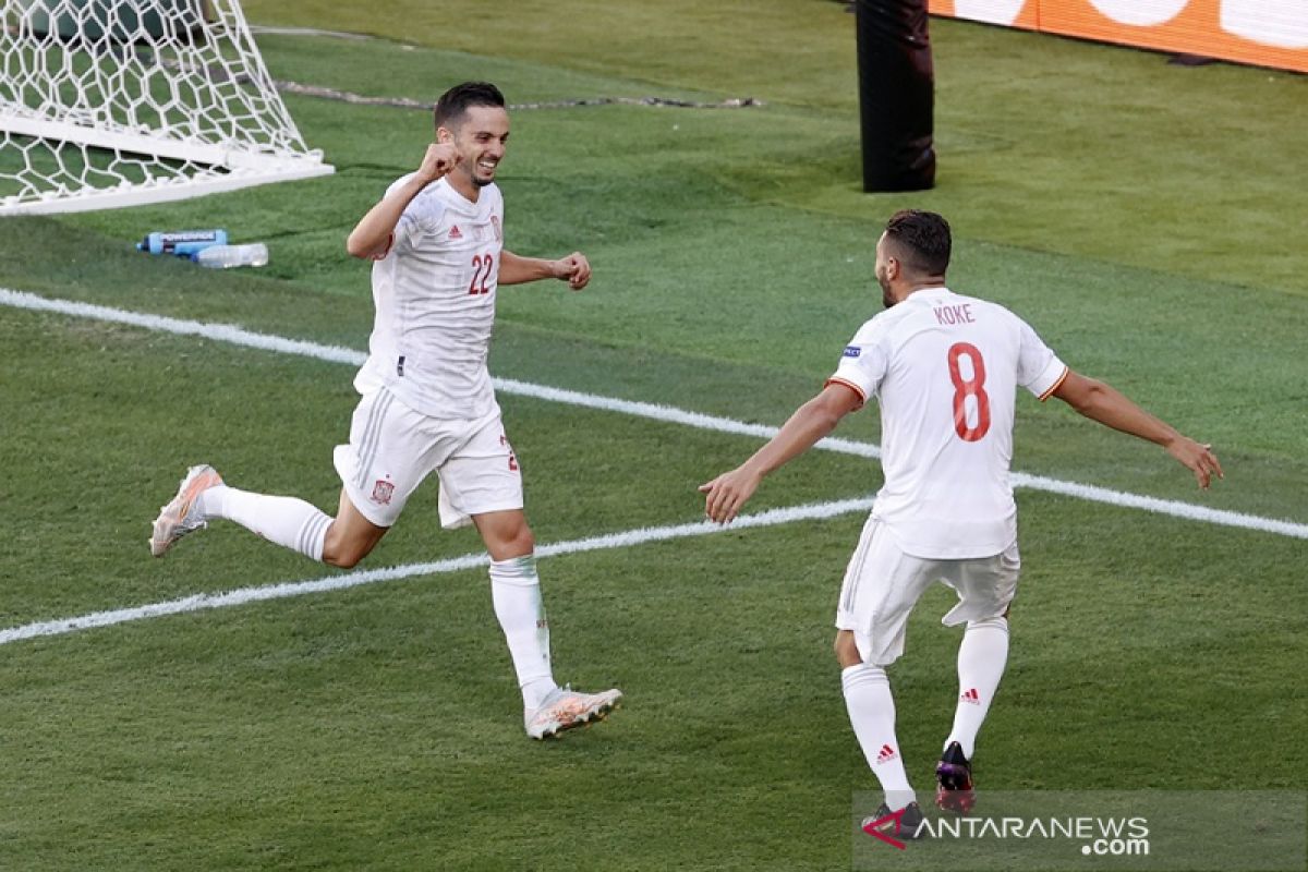 Spanyol hajar Slovakia 5-0 menuju babak 16 besar