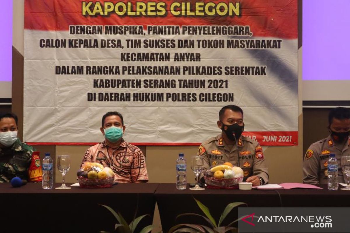 Kapolres Cilegon silaturahmi dengan penyelenggara pilkades