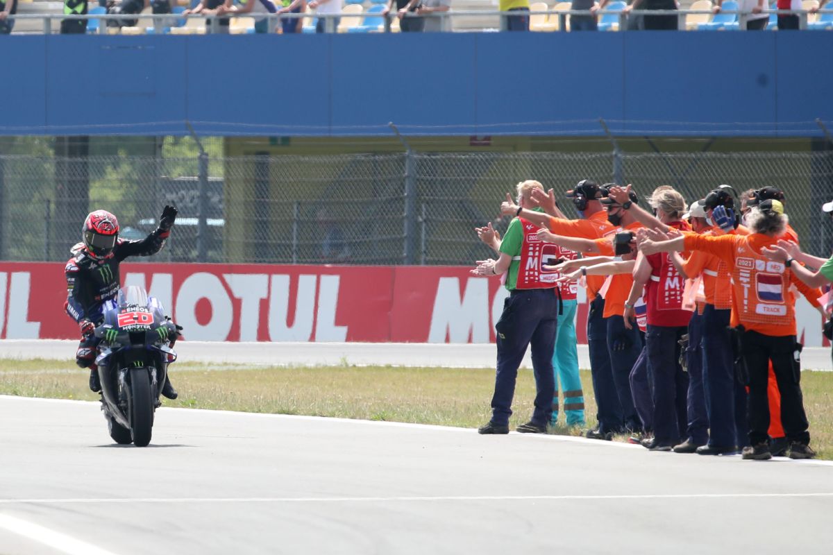 Quartararo juara MotoGP Belanda, Yamaha finis 1-2