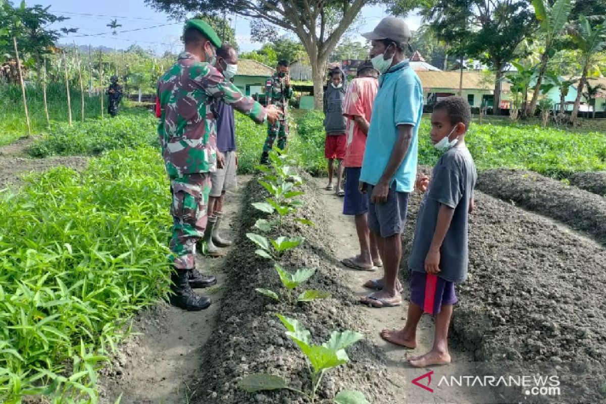 Satgas TNI Yonif 512 ajak warga di perbatasan kelola lahan pertanian