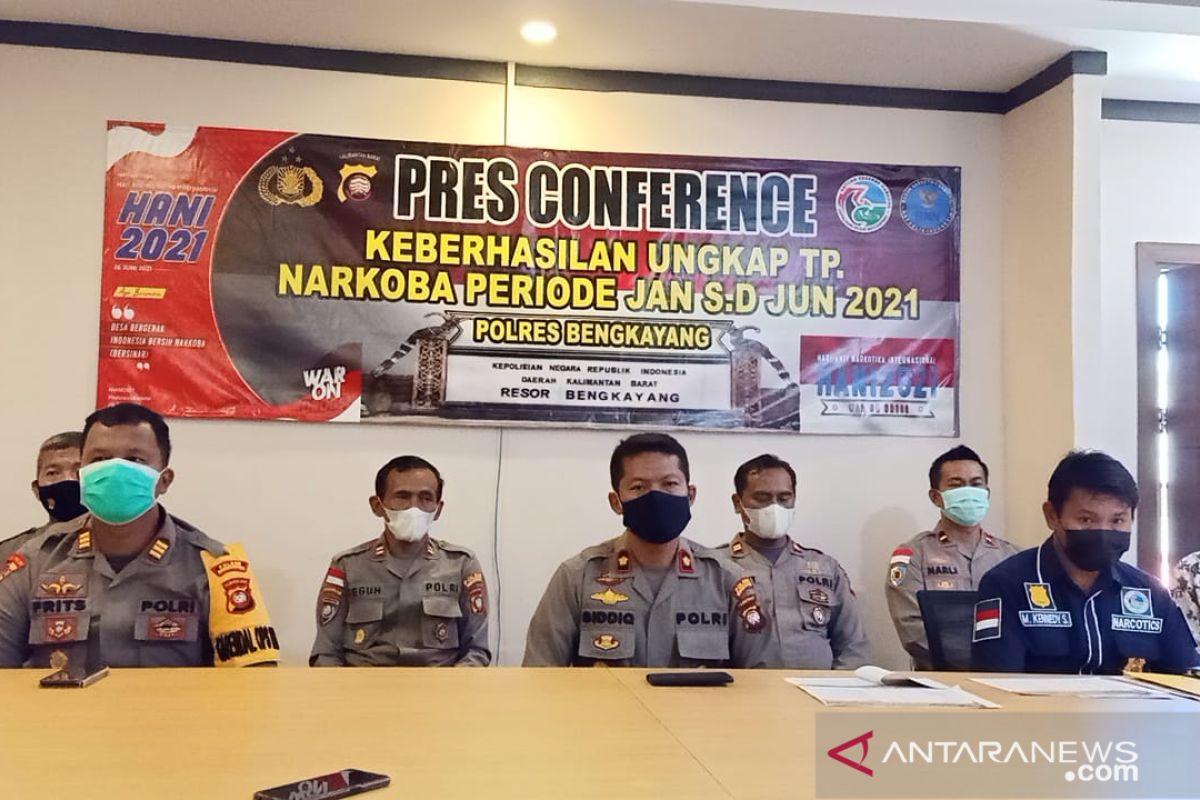 Polres Bengkayang Kalbar ungkap 19 kasus Narkoba periode Januari- Juni 2021