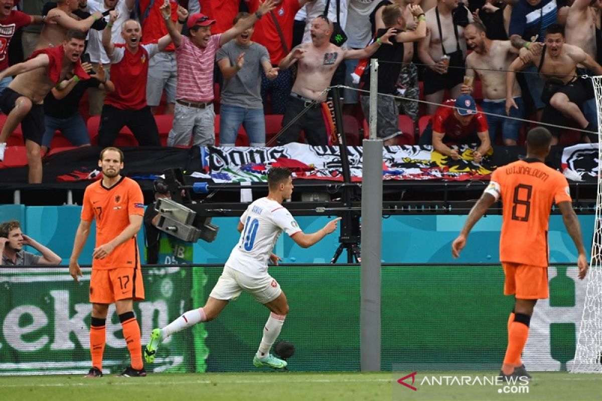 Euro 2020: Ceko tembus perempat final usai singkirkan Belanda 2-0