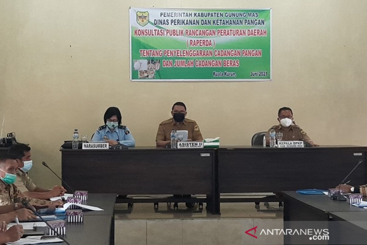 Pemkab Gumas susun landasan hukum tentang penyelenggaraan cadangan pangan