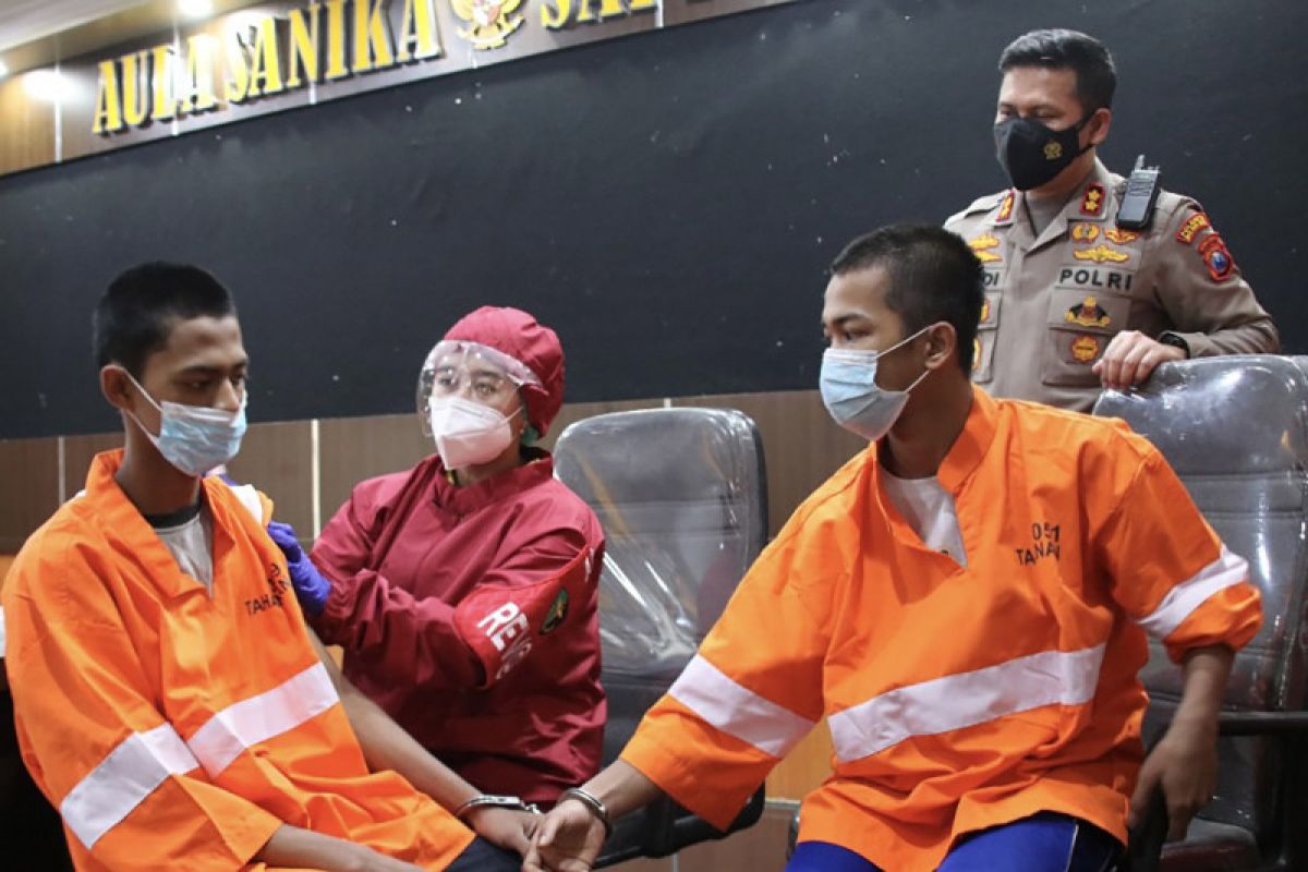 Polresta Malang Kota gelar vaksinasi COVID-19 untuk tahanan