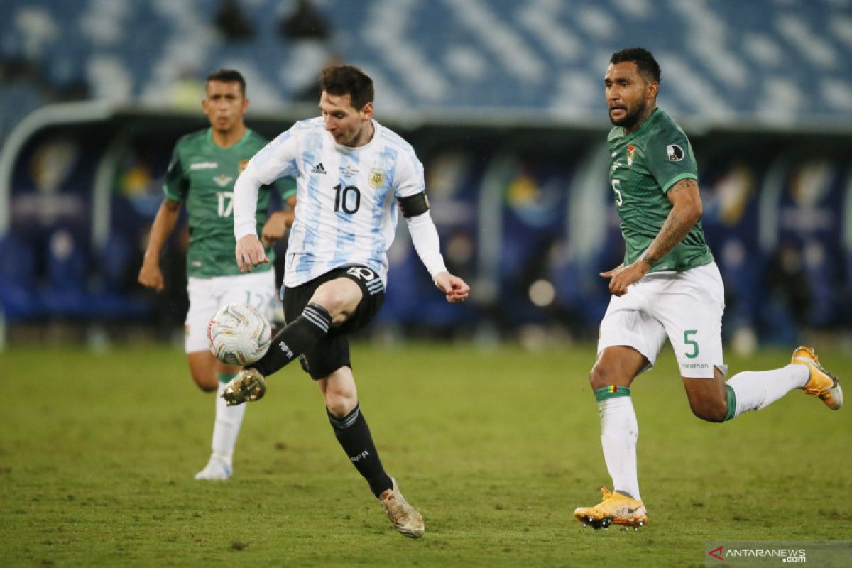 Dua gol Messi bantu Argentina hajar Bolivia 4-1