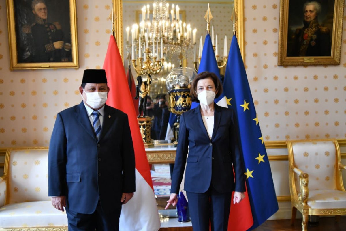 Prabowo tandatangani kerja sama pertahanan RI dan Prancis