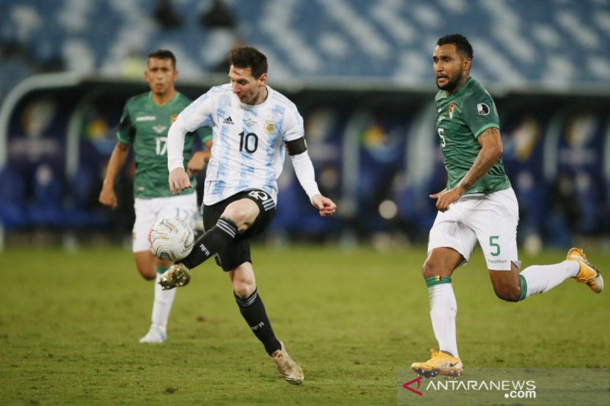 Dua gol Messi bantu Argentina hancurkan Bolivia 4-1