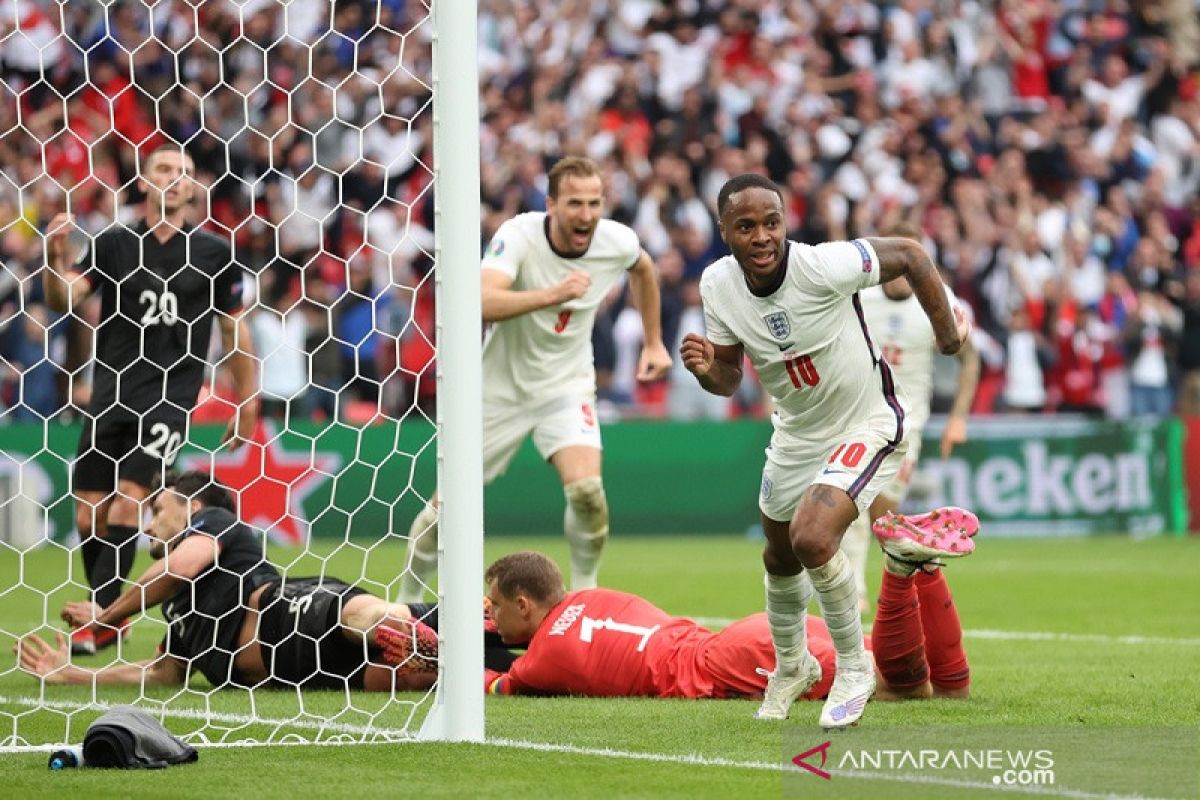 Euro 2020, Sterling dan Kane antar Inggris lewati Jerman di babak 16 besar