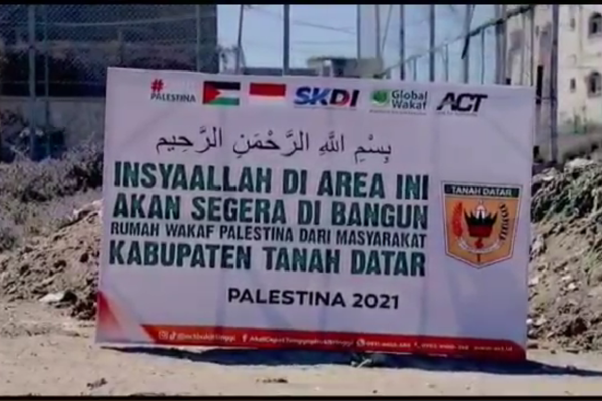 Rumah wakaf bantuan masyarakat Tanah Datar segera dibangun di Palestina (Video)