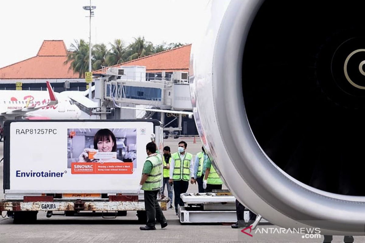 Indonesia terima kedatangan 14 juta bahan baku vaksin Sinovac