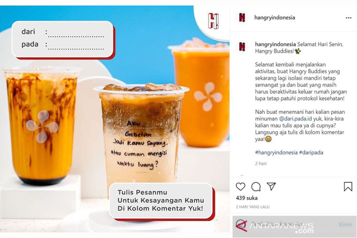 "Dari Pada by Hangry" sampaikan pesan lewat minuman kesukaan