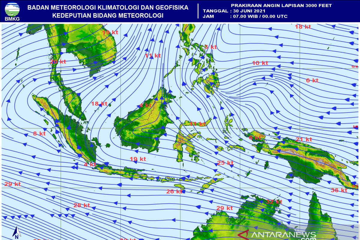 BMKG peringatkan sejumlah wilayah Indonesia berpotensi hujan lebat