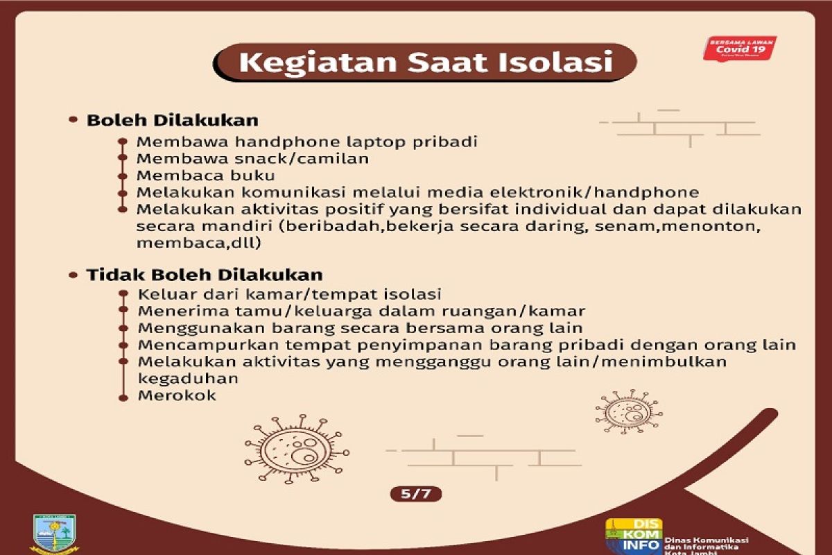 Kegiatan saat isolasi