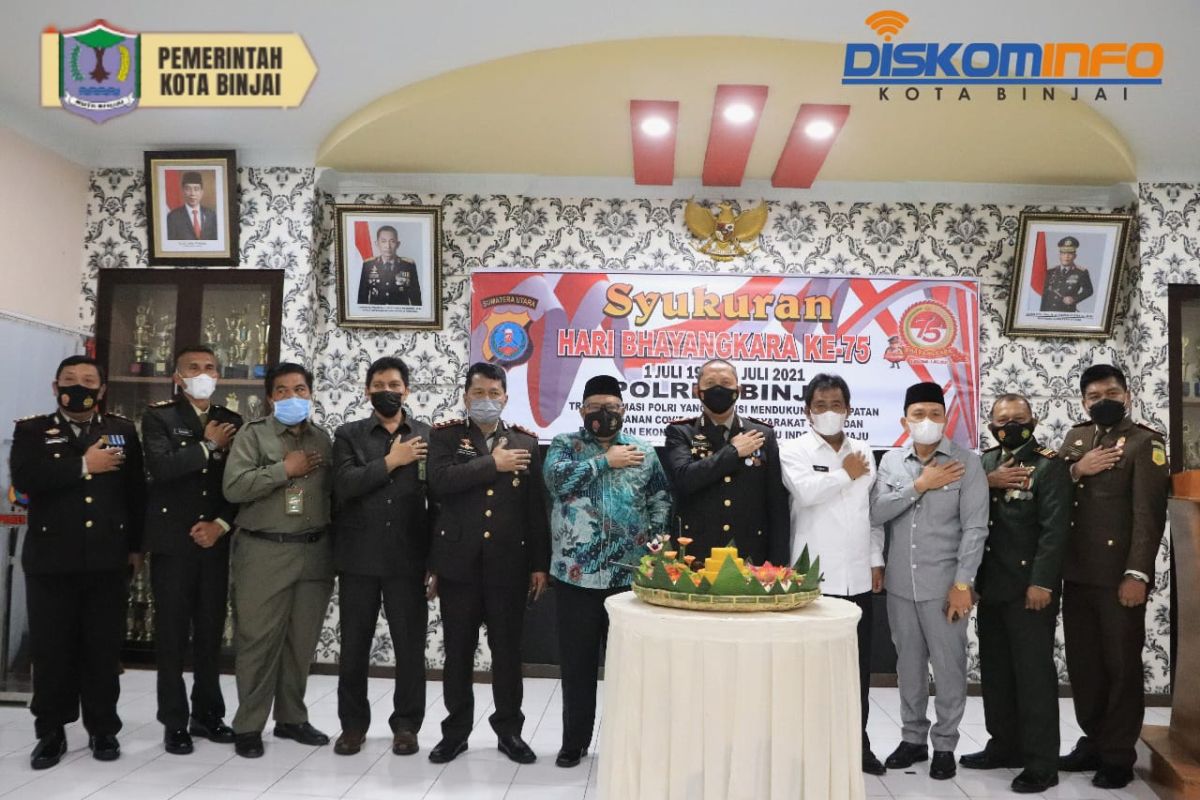 Wali Kota Binjai ikuti upacara HUT Bhayangkara di Polres