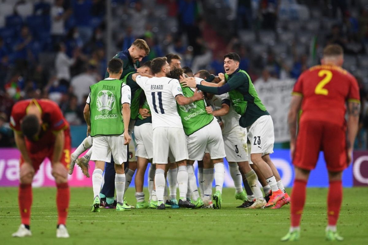 Taklukkan Belgia 2-1, Italia bertemu Spanyol di semifinal Euro 2020