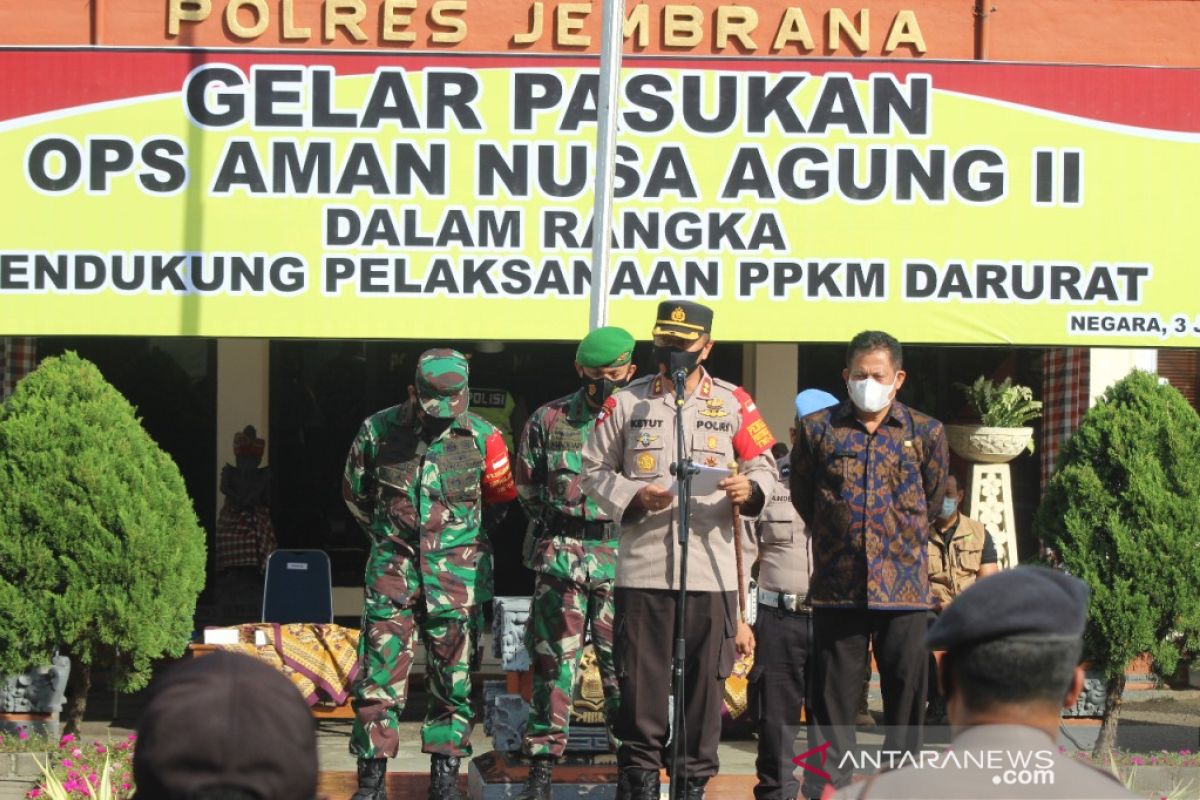 Polres Jembrana laksanakan apel gelar pasukan dukung PPKM darurat