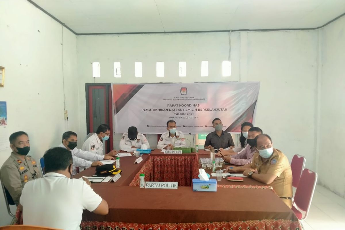 KPU Sitaro gelar  Rakor PDPB periode Juni 2021