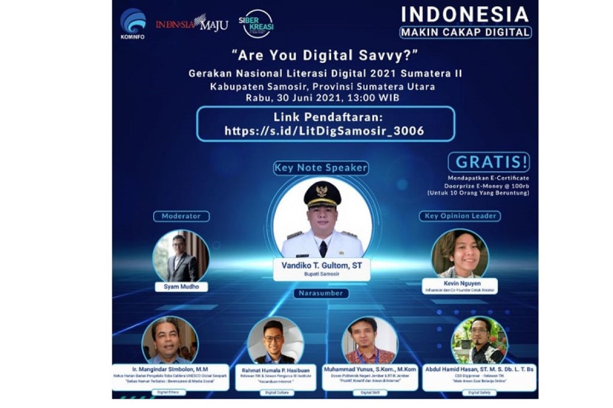 Gerakan Nasional Literasi Digital 2021 di Samosir