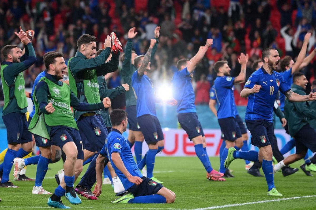 Kekuatan mental melontarkan Italia ke final Euro 2020