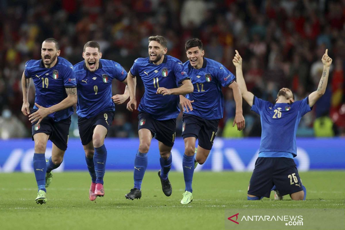 Italia ke final Euro 2020 setelah menang adu penalti