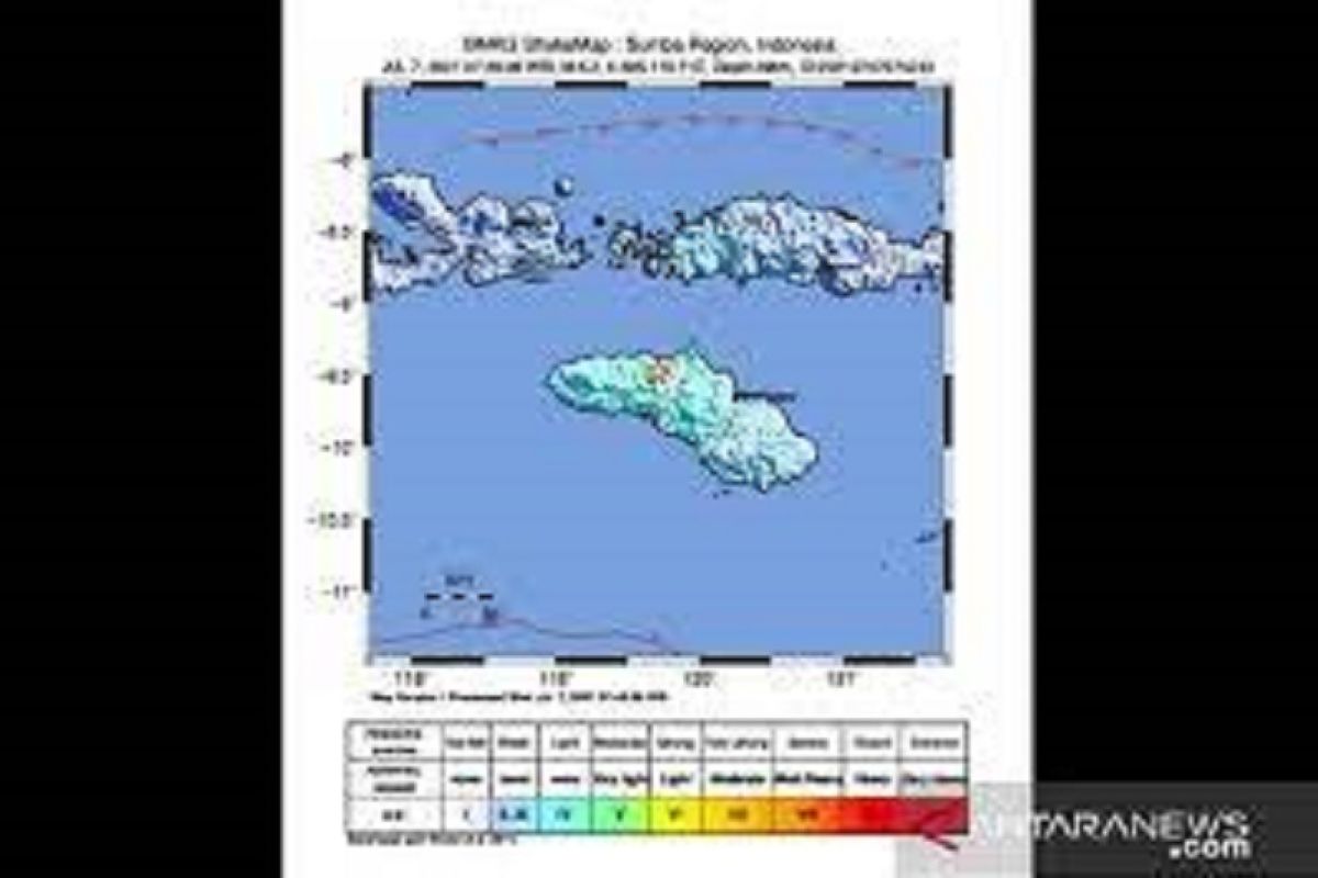 Gempa bumi magnitudo 5,2 guncang Sumba NTT