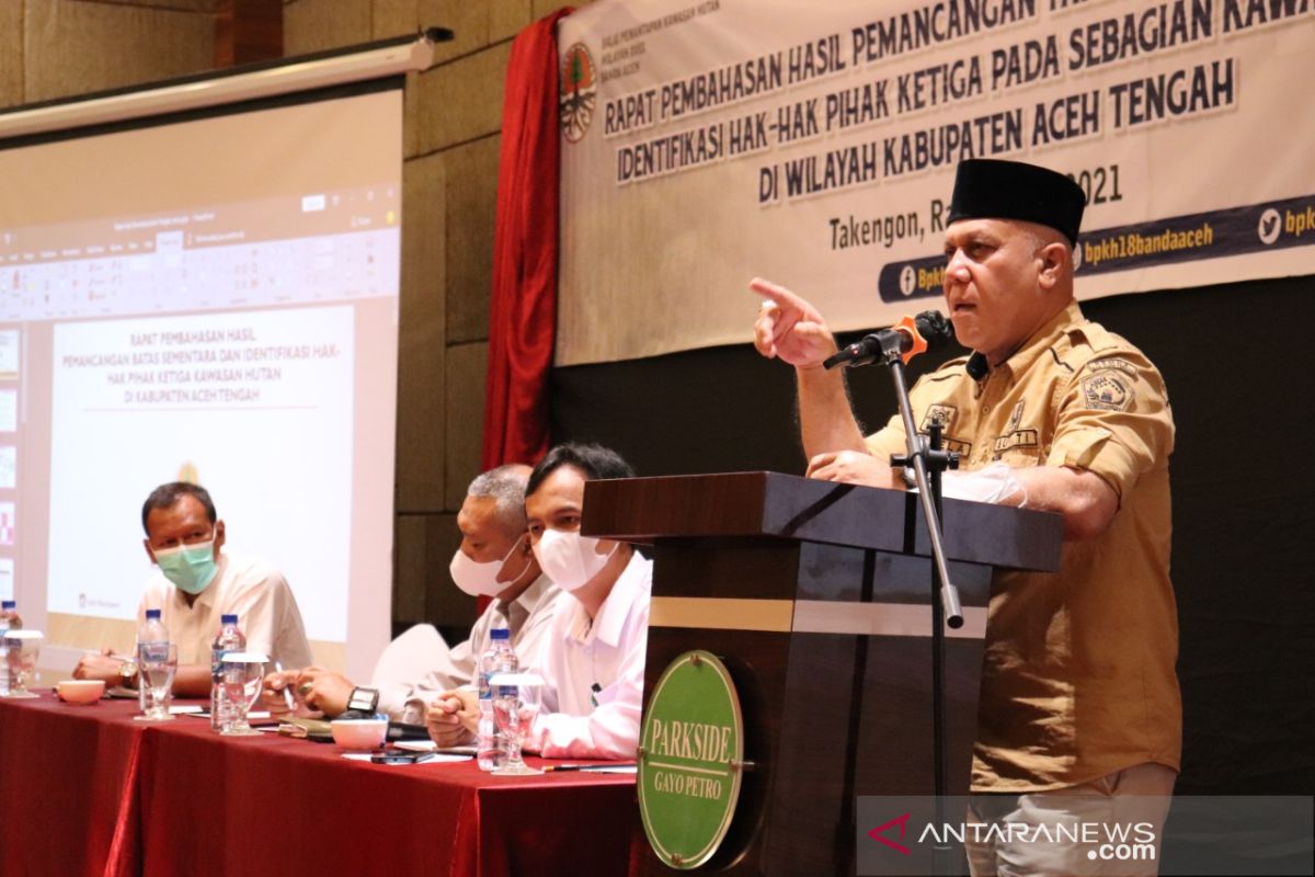 Pemkab Aceh Tengah bahas penataan batas kawasan hutan