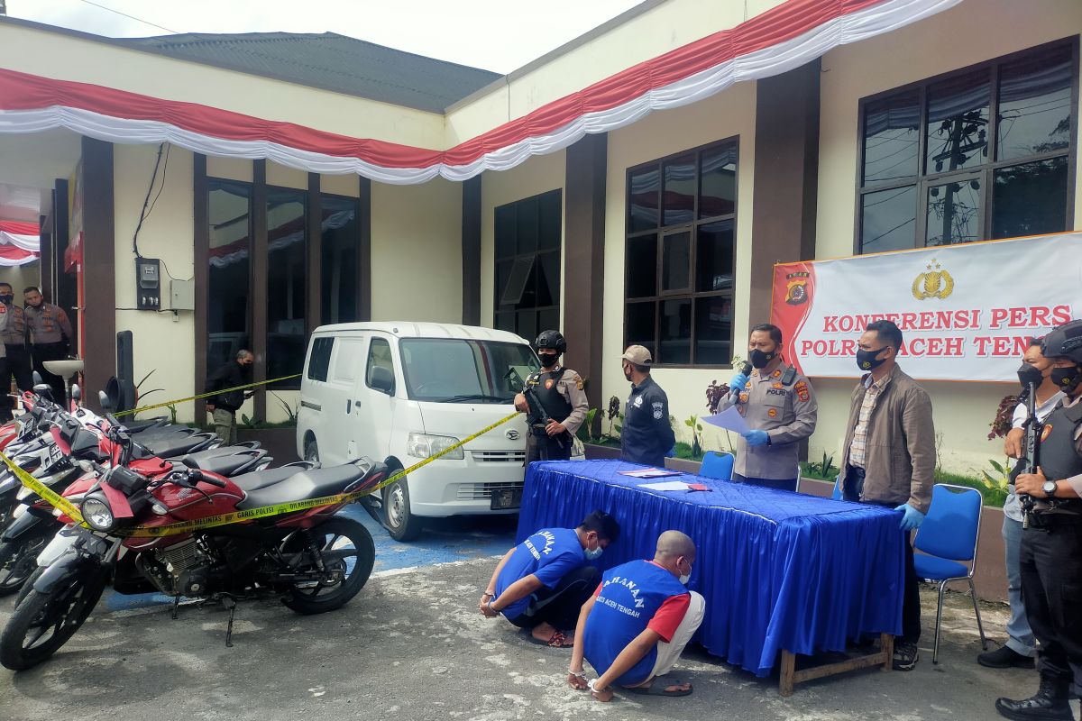 Polres Aceh Tengah ringkus pelaku curanmor dan amankan 8 sepeda motor