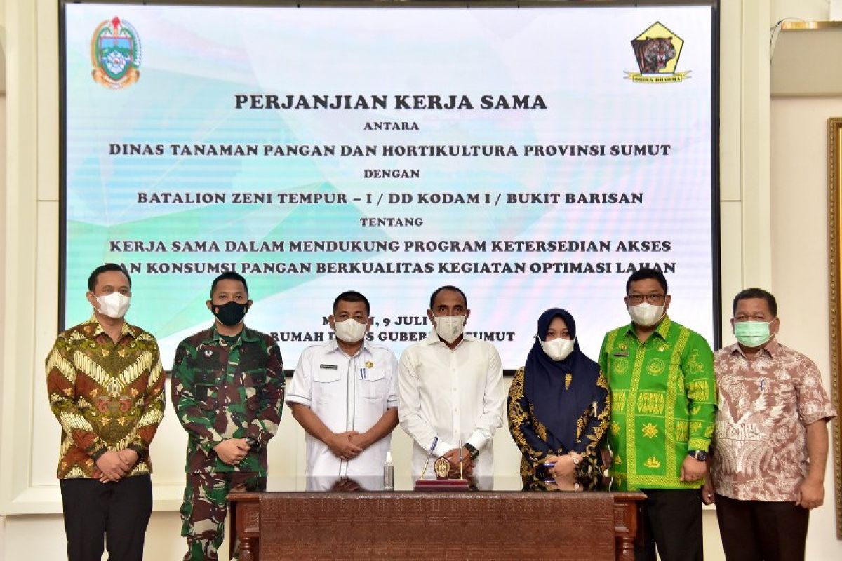 Pemprov Sumut dan TNI kerja sama optimasi lahan