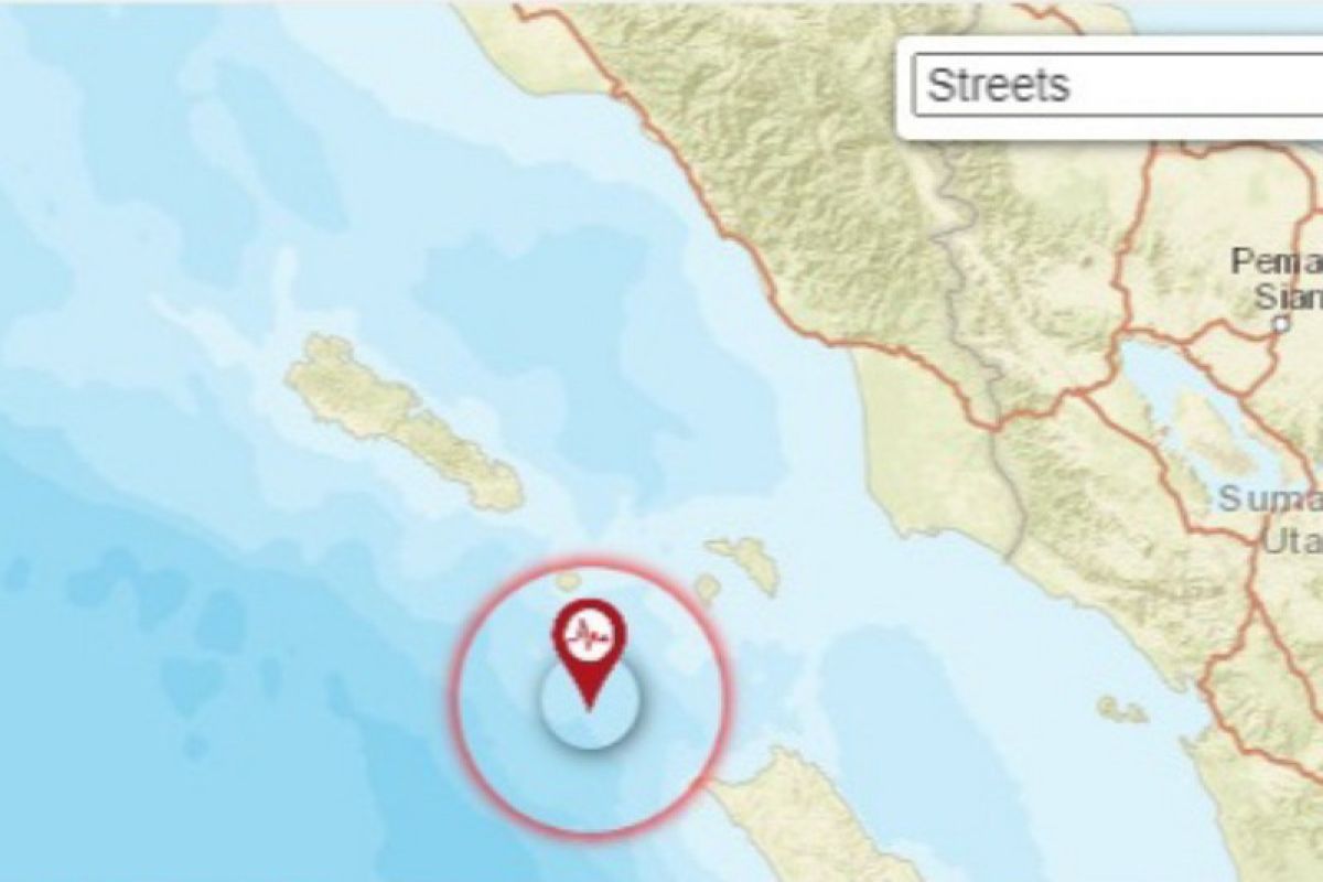 Gempa magnitudo  5,6 Nias Utara terasa di Gunungsitoli