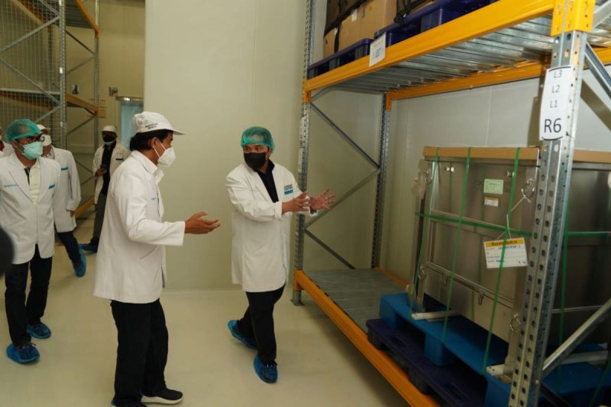 Menteri BUMN  Erick Thohir minta Bio Farma tingkatkan produksi vaksin Covid-19