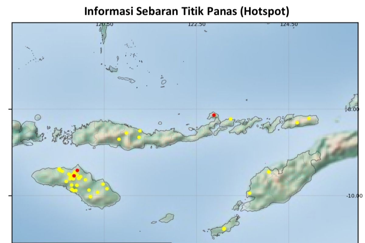 BMKG deteksi tiga titik panas di NTT