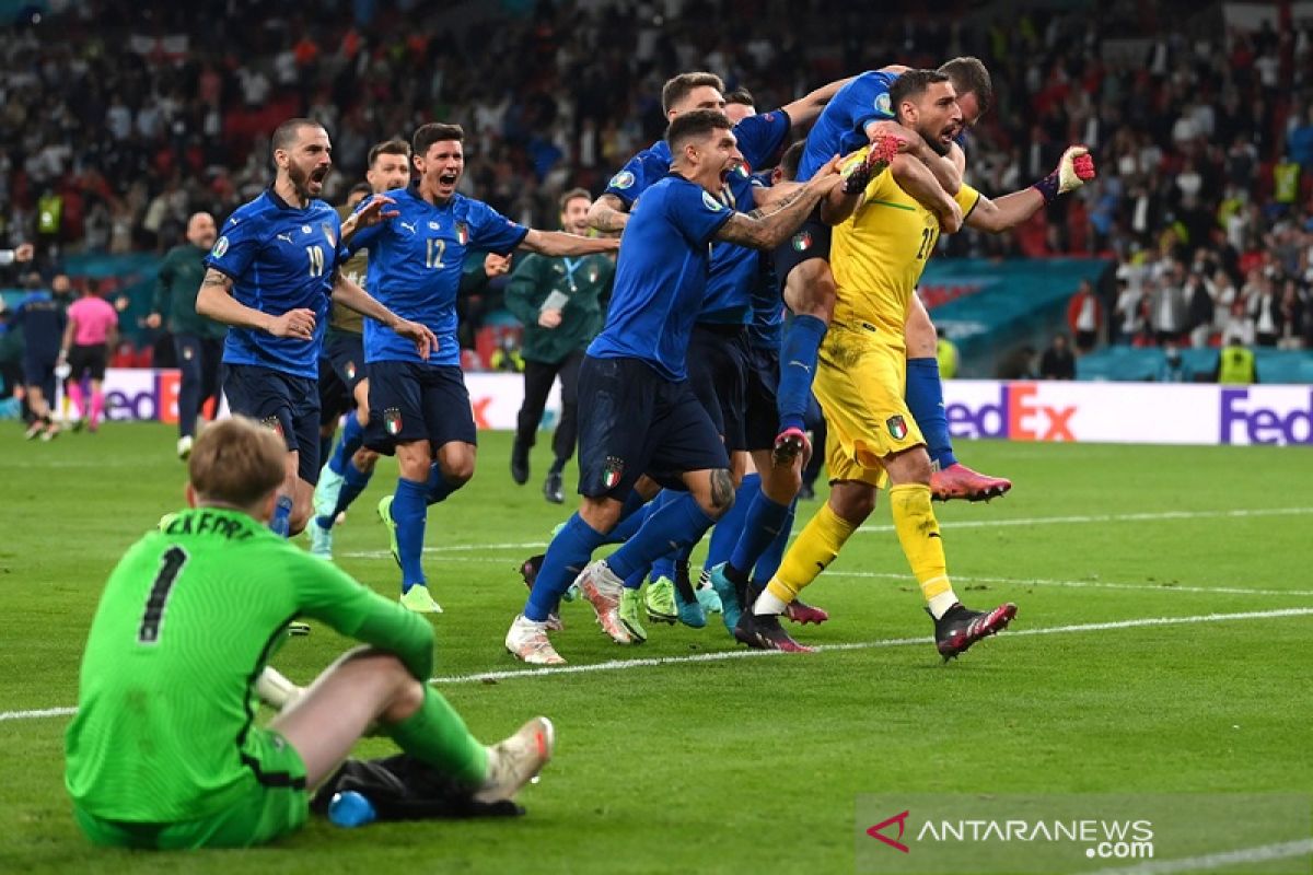 Italia juara Euro 2020 lewat drama adu penalti