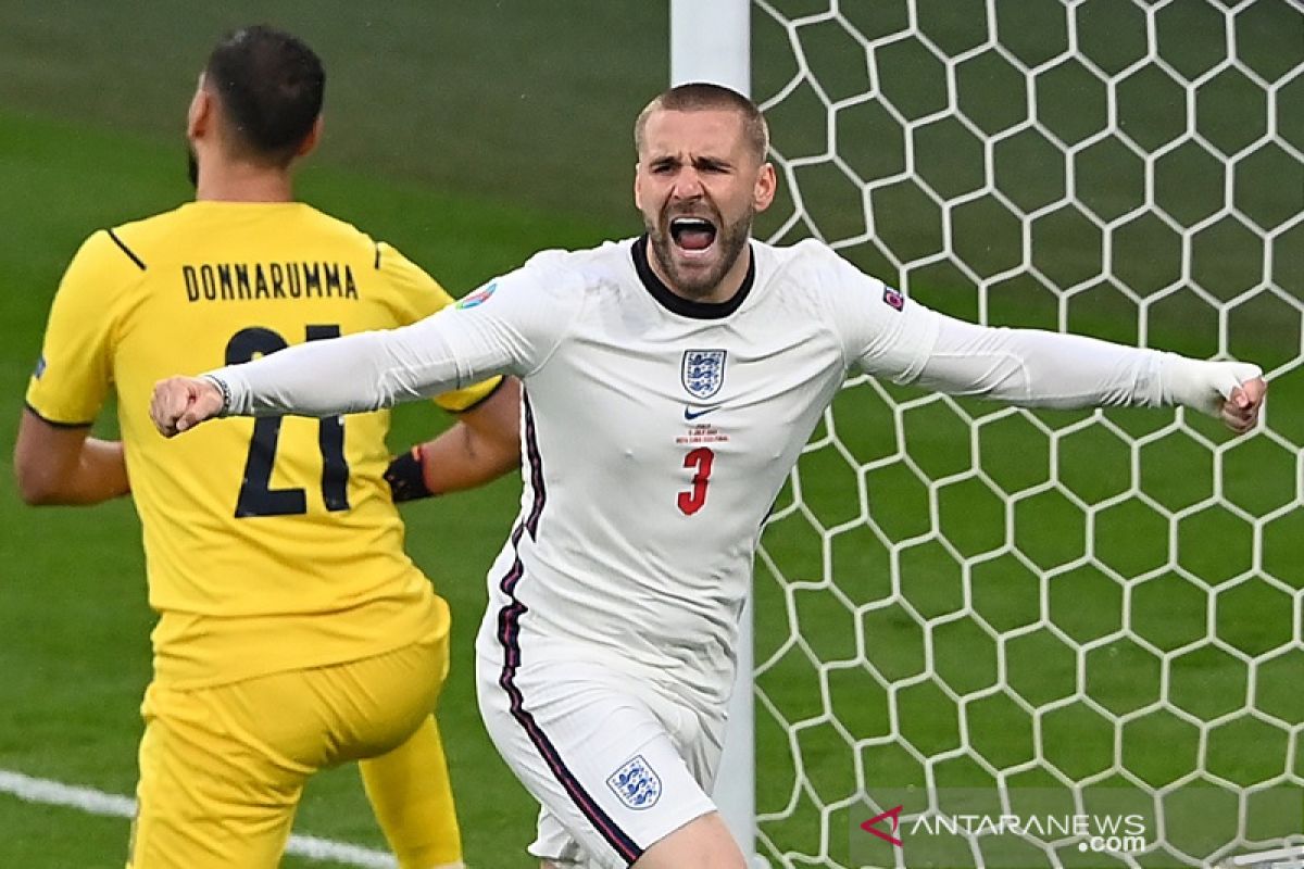 Euro 2020, Luke Shaw pecahkan rekor gol tercepat final Euro