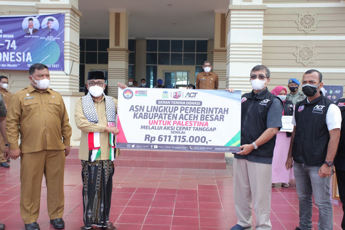 ini total bantuan Aceh Besar untuk Palestina