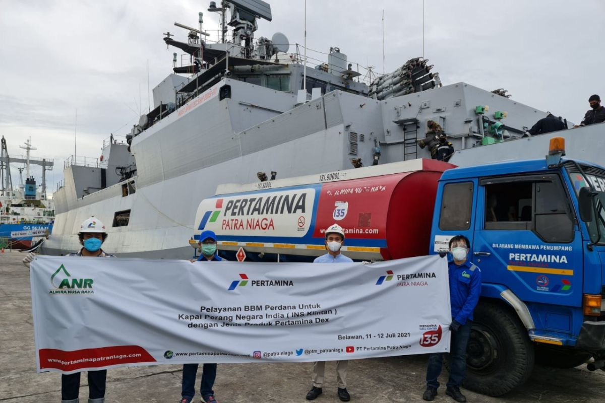 Pertamina salurkan 154 kiloliter bahan bakar untuk kapal perang AL India