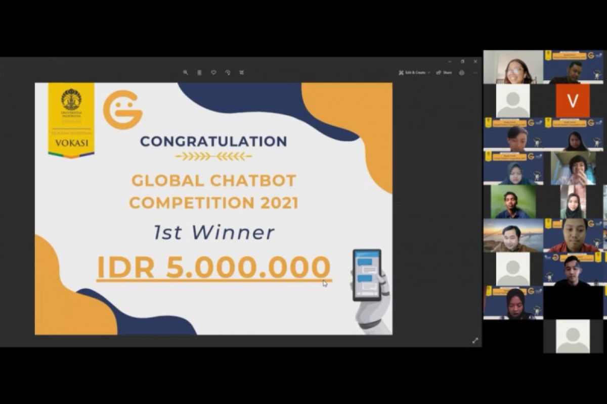 Vokasi UI boyong juara umum kompetisi Artificial Intelligence