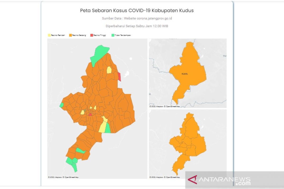 Kudus berhasil tekan jumlah zona merah dari 84 sisa dua desa