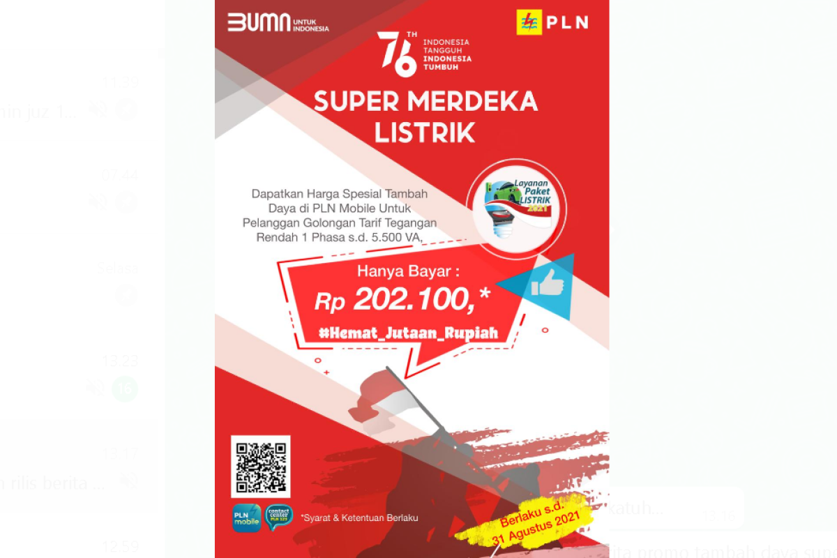 Meriahkan HUT RI ke-76, PLN luncurkan layanan super merdeka listrik