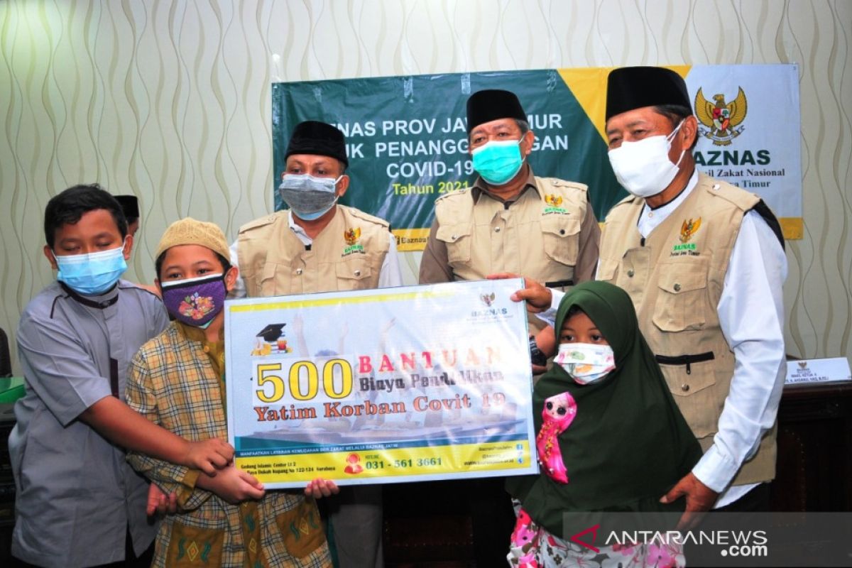 Baznas Jatim biayai pendidikan anak dari orang tua meninggal karena COVID-19